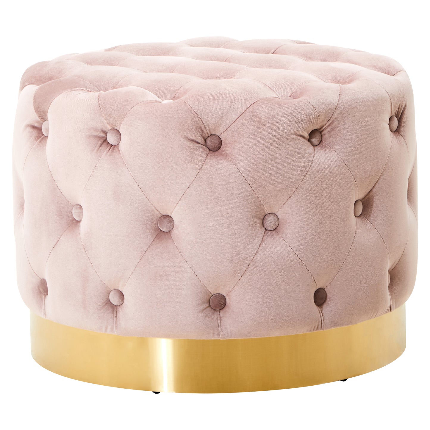 Pink Velvet Stool