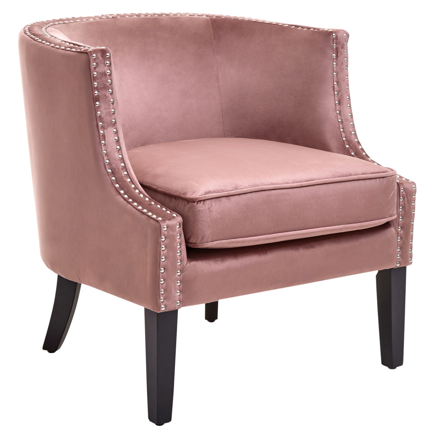 Eloise Pink Velvet Studded Chair