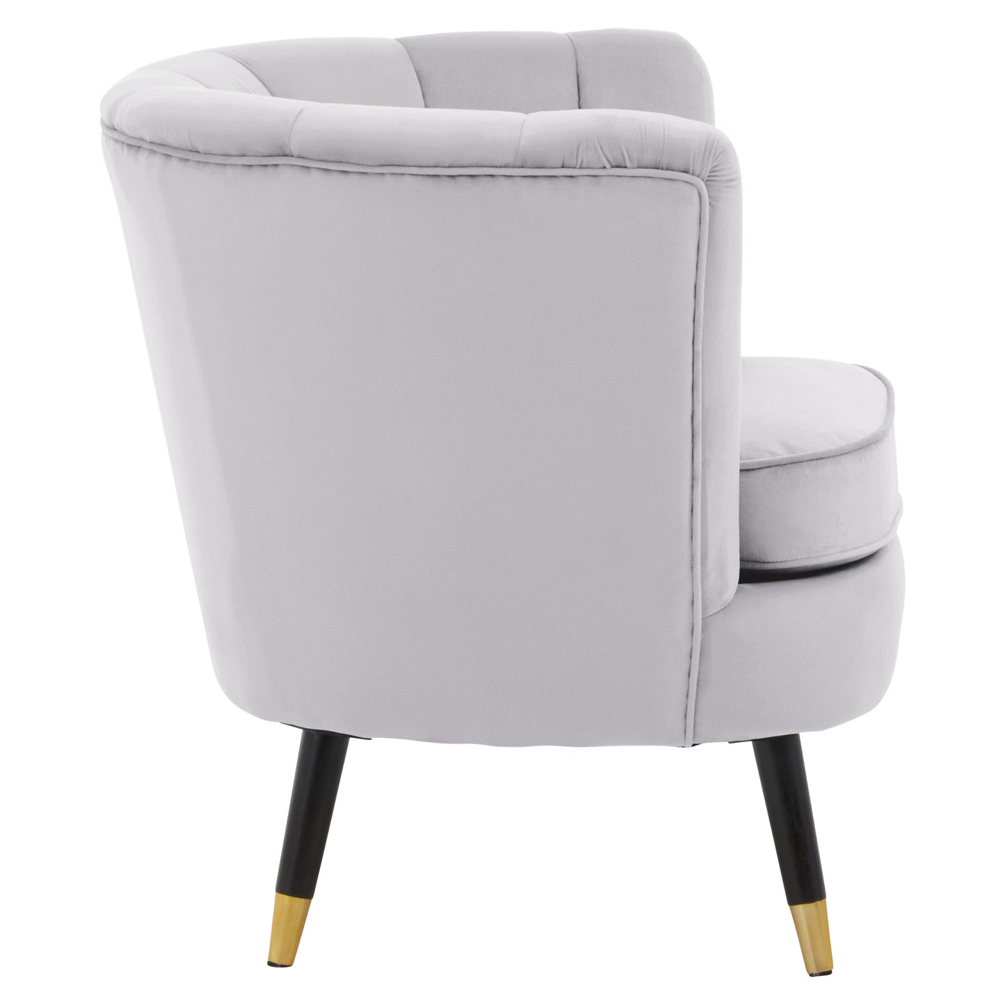 Maeve Grey Velvet Shell Accent Chair