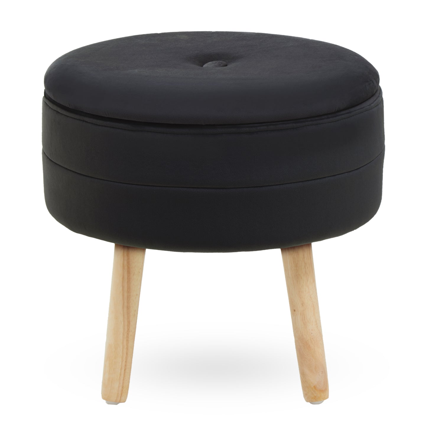 Alice Black Velvet Stool