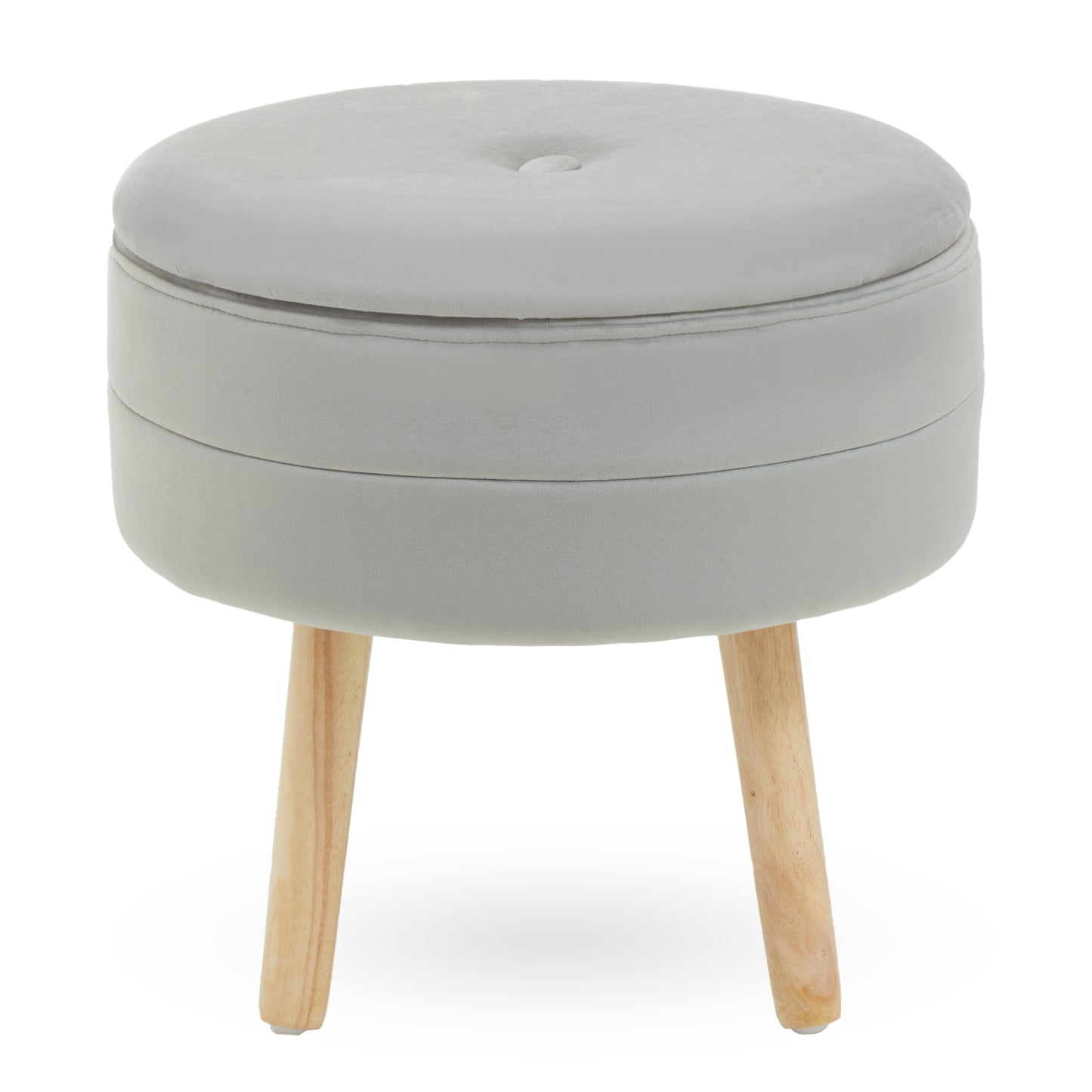 Grey Velvet Stool