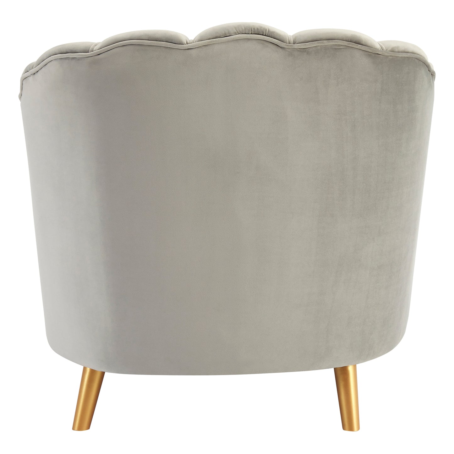 Maeve Grey Velvet Chair With Gold Wood Legs