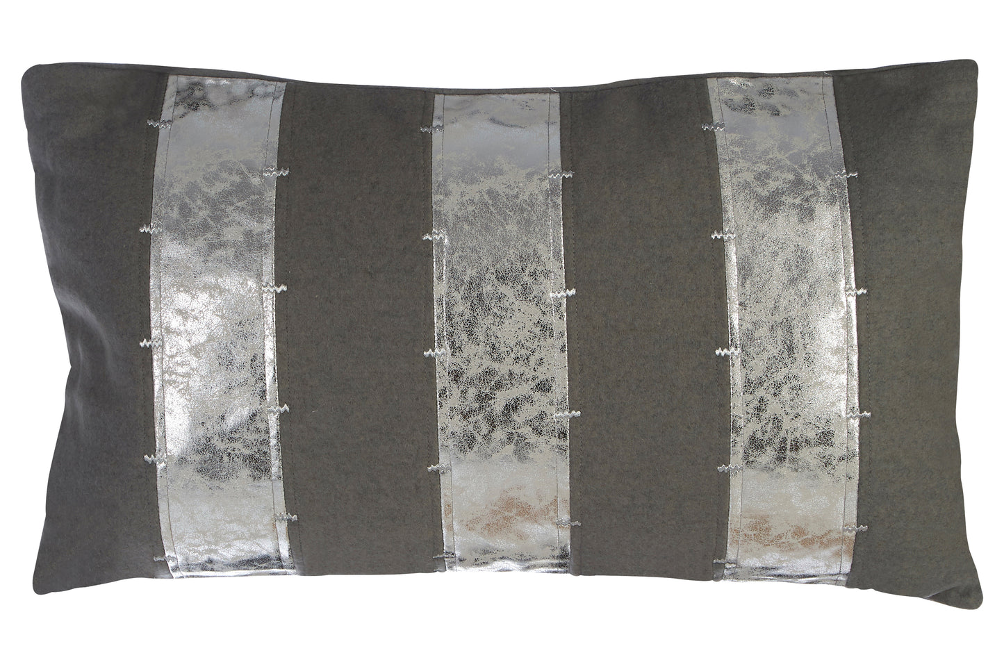 Ezra Grey and Silver Cushion