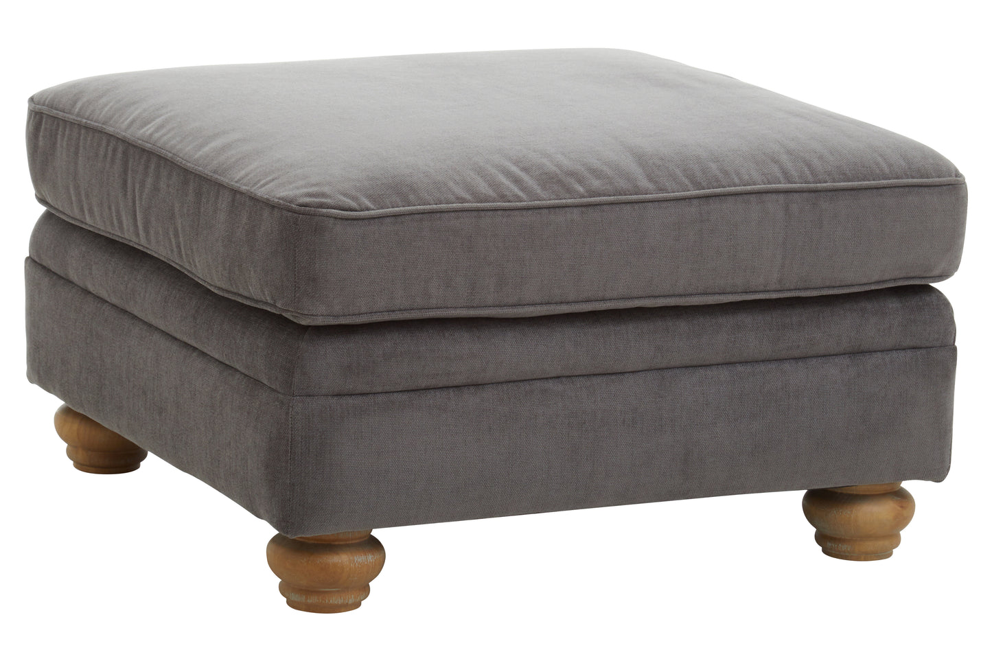 Riley Grey Fabric Footstool