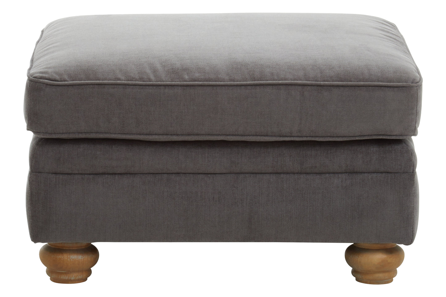 Riley Grey Fabric Footstool