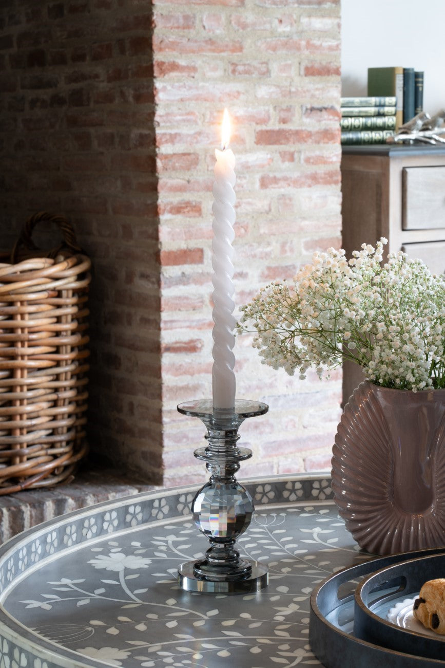 Kersey Glass Candle Holder 19.5cm