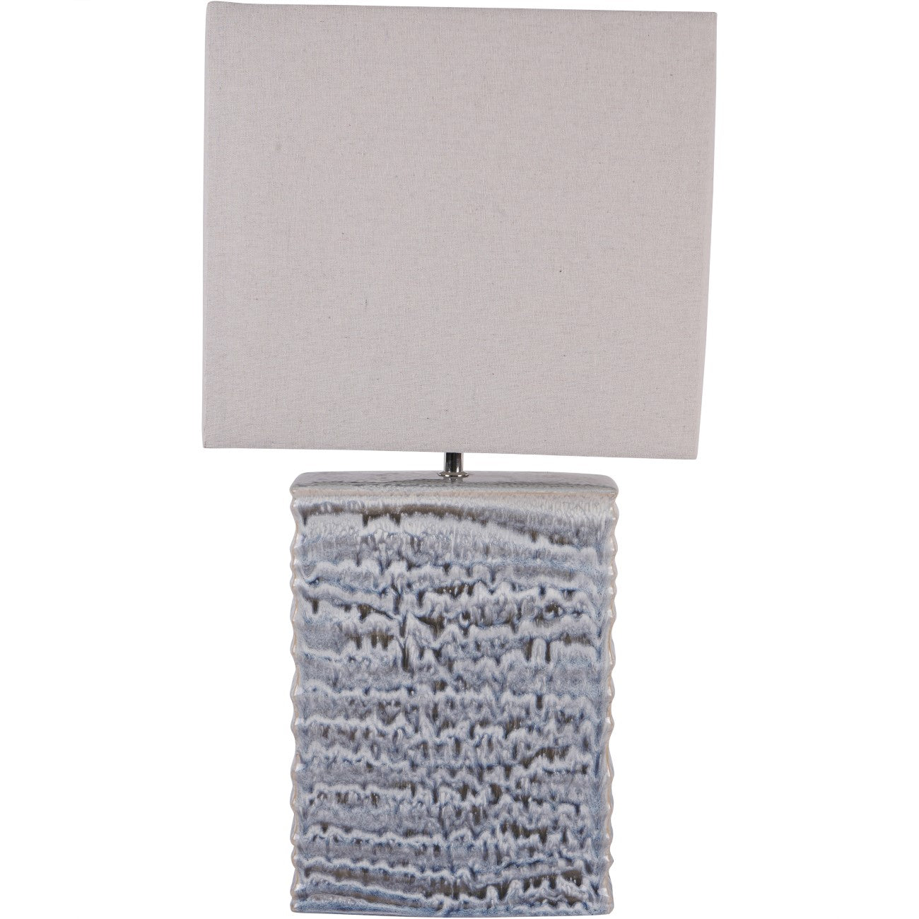 Sereno Rectangle Lamp in Blue Reactive Glaze