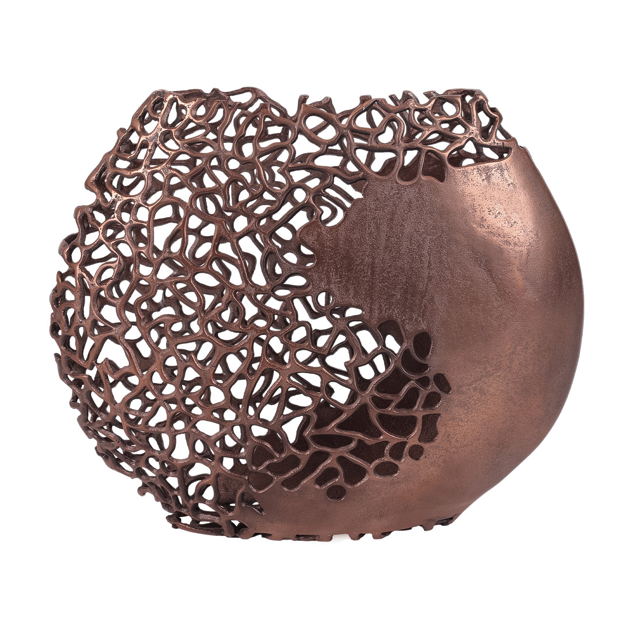 Apo Coral Raw Bronze Ellipse Vase
