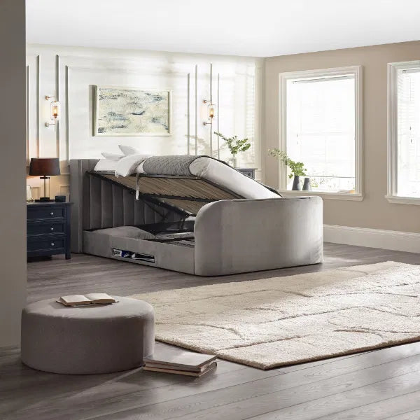 Clara Side Lift Ottoman TV Bed - King Size