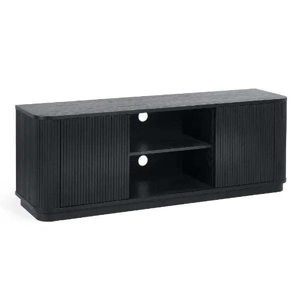 Louis Black Fluted Tv Unit