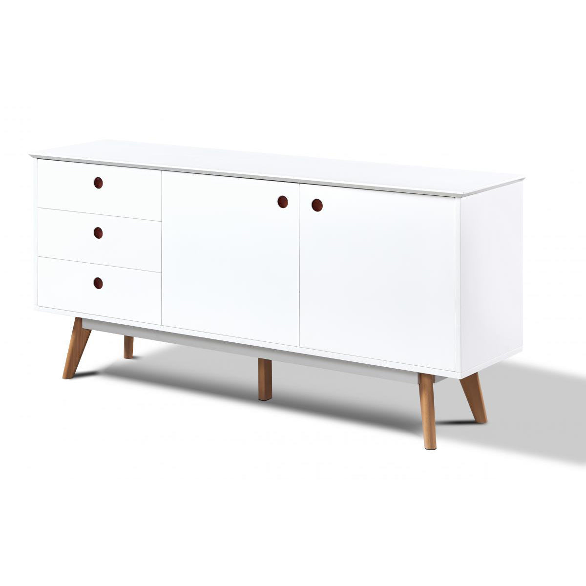 Sideboard White 2 Doors & 3 Drawers