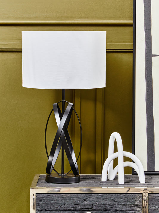 Black Cross Table Lamp
