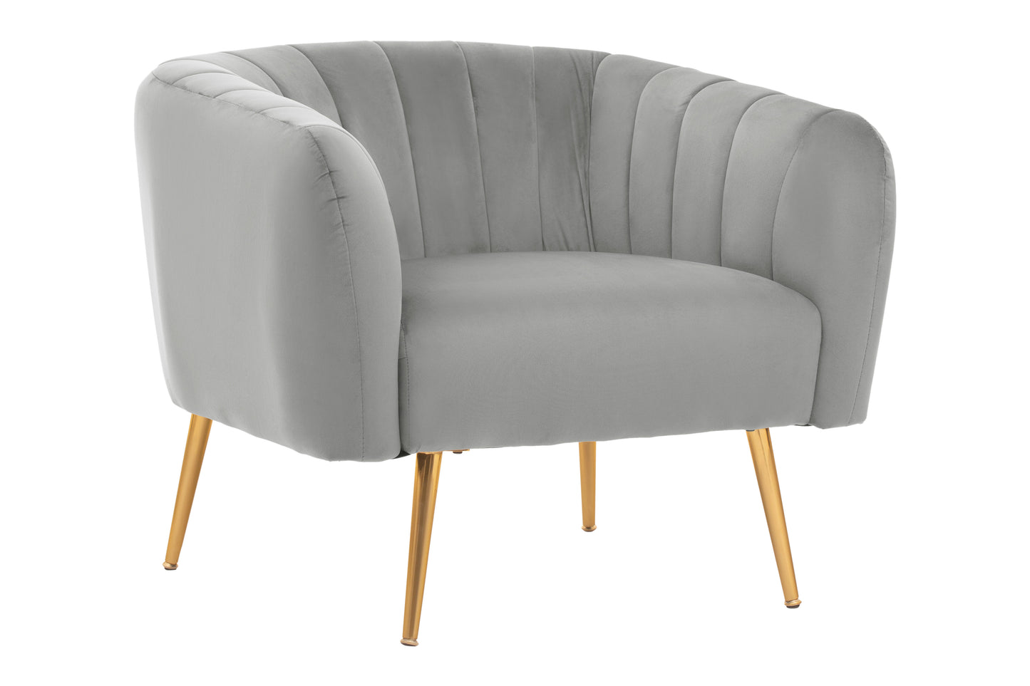 Lavinia Grey Velvet Chair
