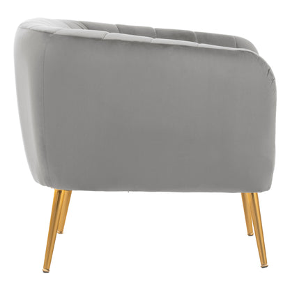 Lavinia Grey Velvet Chair