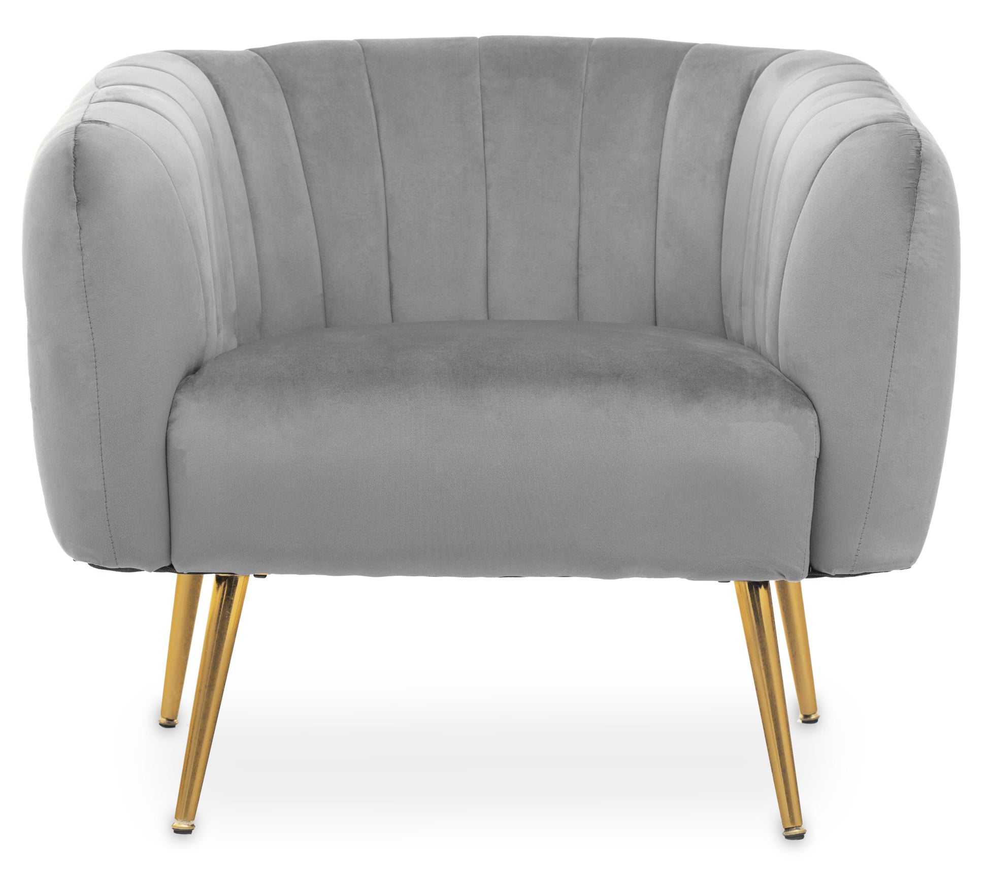 Lavinia Grey Velvet Chair