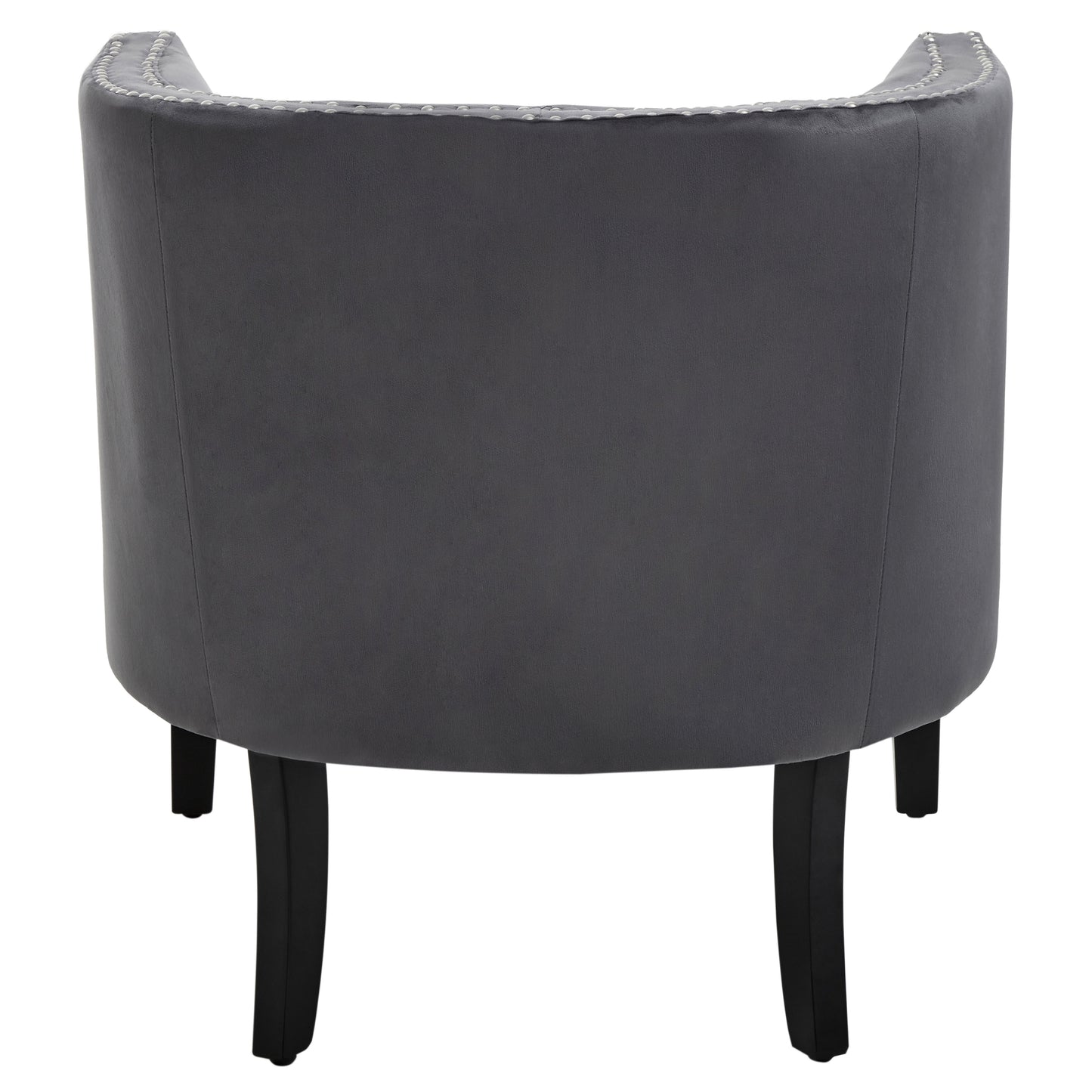 Eloise Grey Velvet Studded Chair