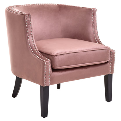 Eloise Pink Velvet Studded Chair