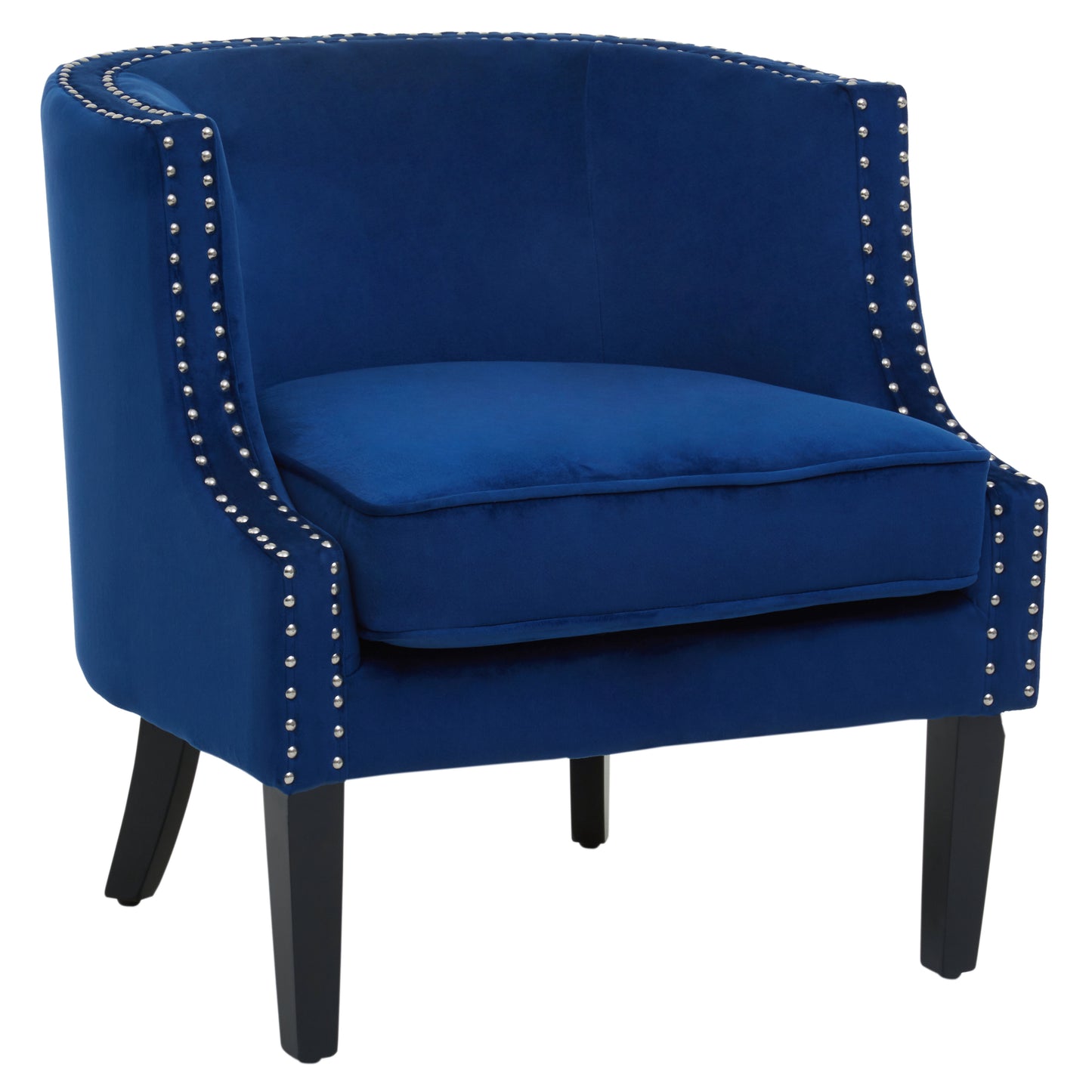 Eloise Blue Velvet Studded Chair