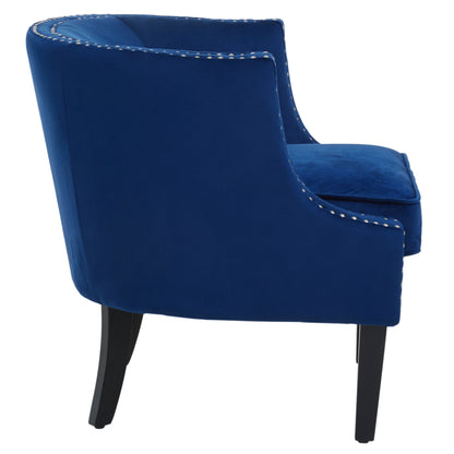 Eloise Blue Velvet Studded Chair