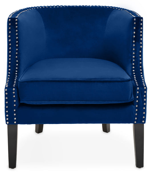 Eloise Blue Velvet Studded Chair