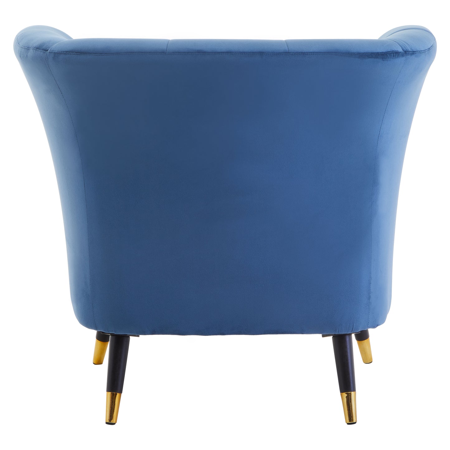 Lavinia Midnight Blue Velvet Curved Accent Chair