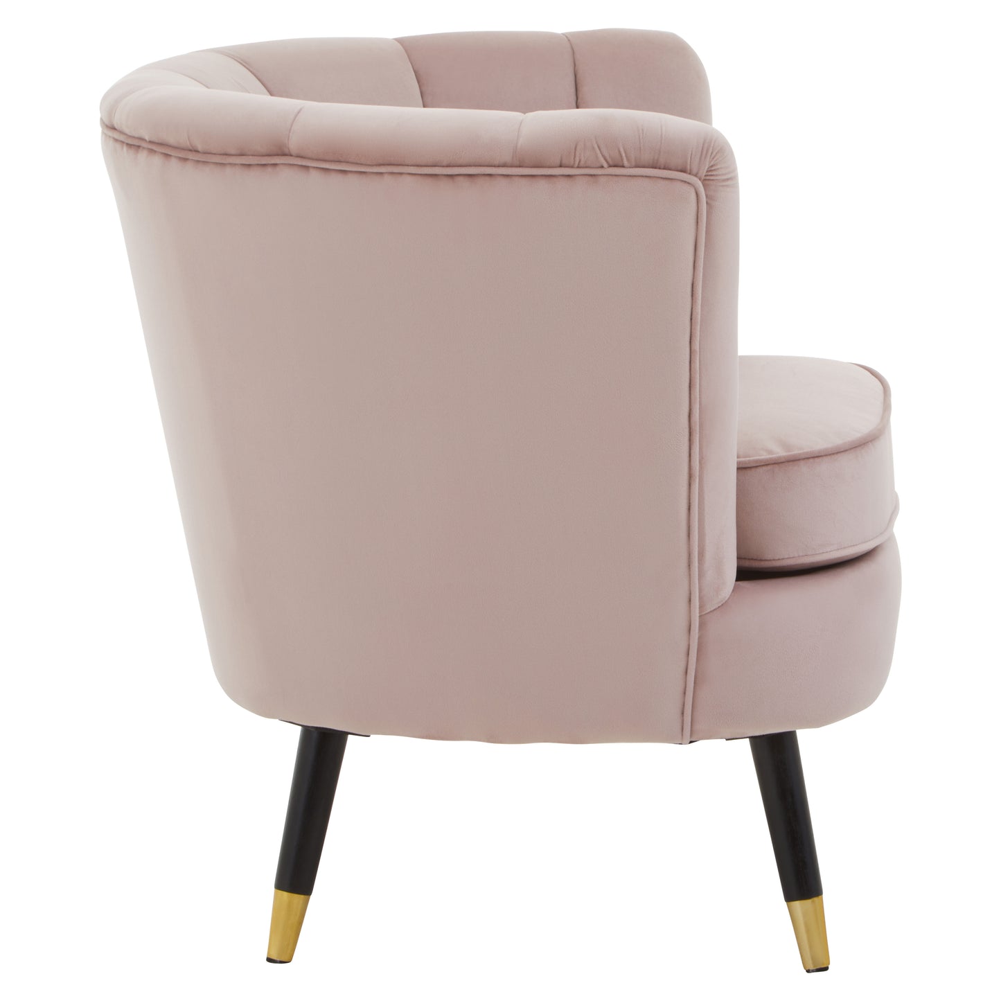 Maeve Dusky Pink Velvet Shell Accent Chair
