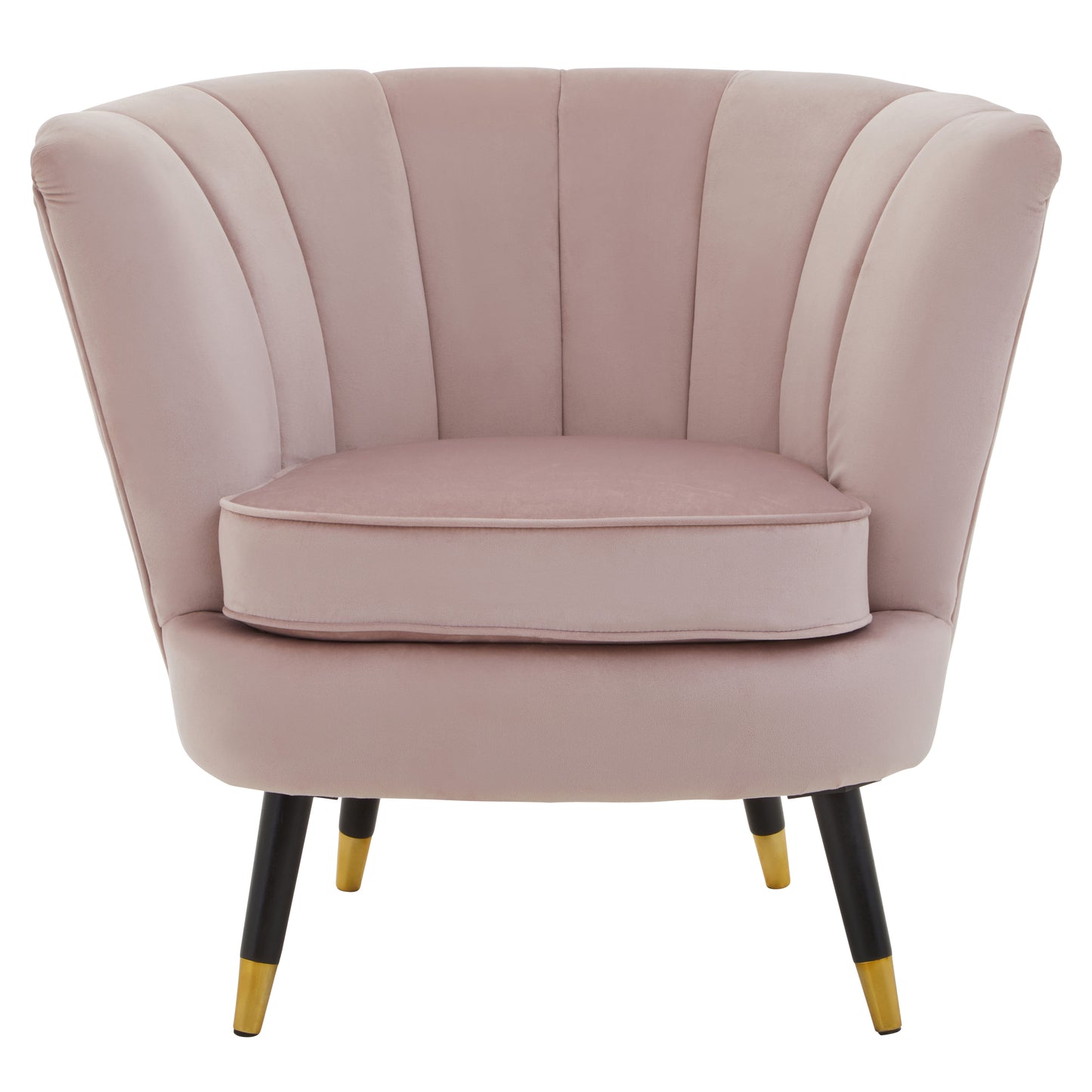Maeve Dusky Pink Velvet Shell Accent Chair