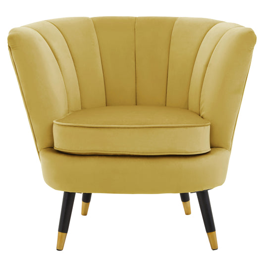 Velvet Shell Accent Chair