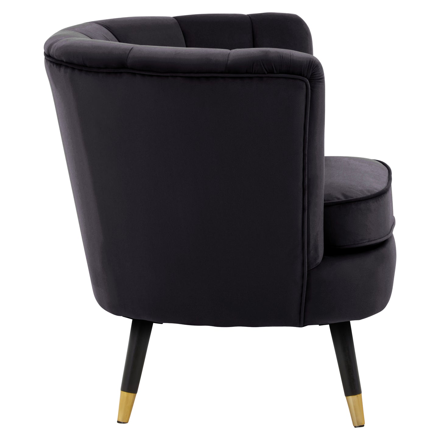 Maeve Black Velvet Shell Accent Chair