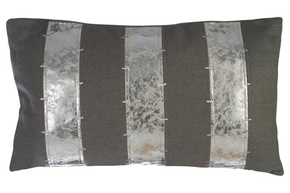 Ezra Grey and Silver Cushion