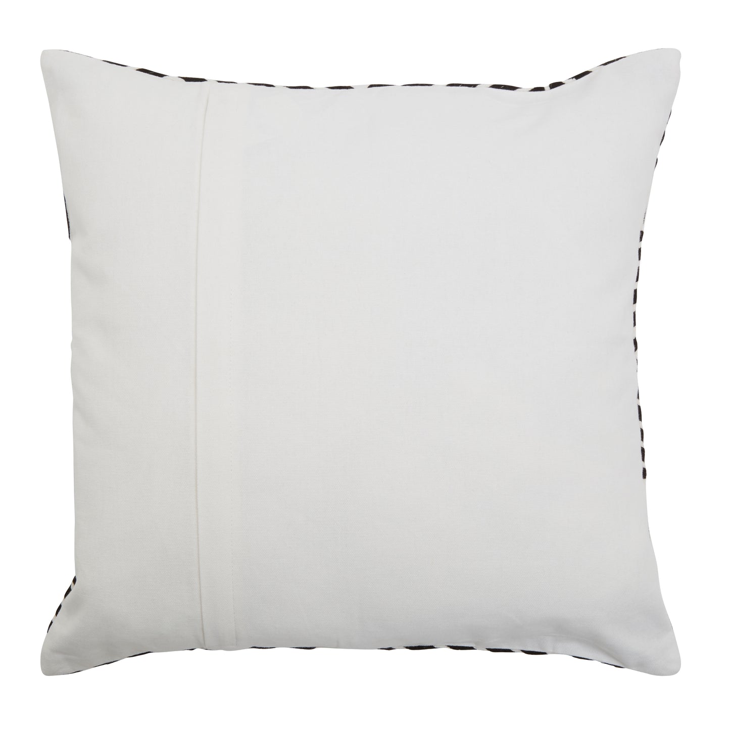 Aria Black And White Square Embroidered Cushion