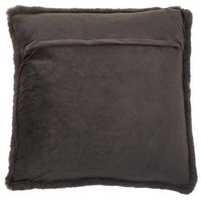 Grey Square Fur Cushion