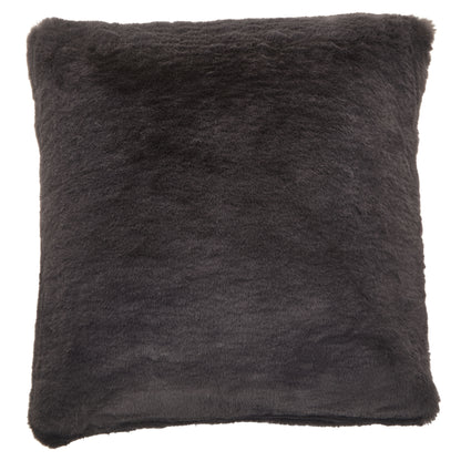 Grey Square Fur Cushion