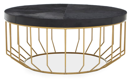Giana  Hair On Hide Round Coffee Table