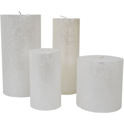 Pearl Rustica Pillar Candle 10x10cm
