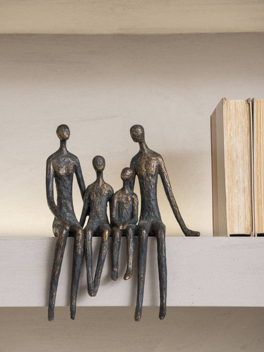 Sitting Family Of Four Shelf Sculpture