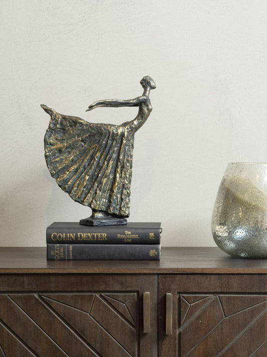 Standing Bronze Resin Lady Dancer