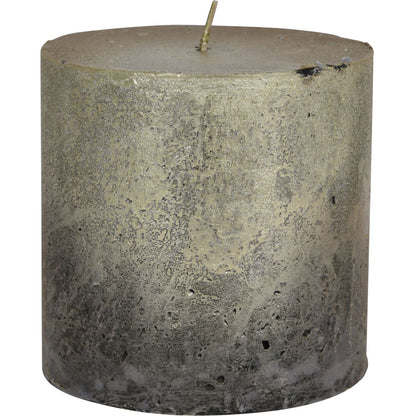 Black and Gold Ombre Pillar Candle 10x10cm