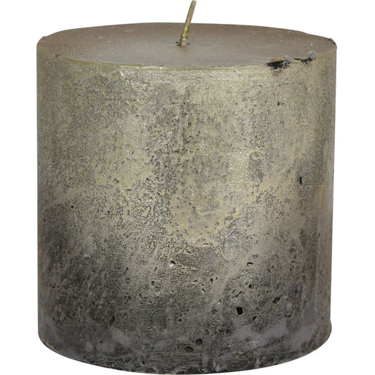 Black and Gold Ombre Pillar Candle 10x10cm