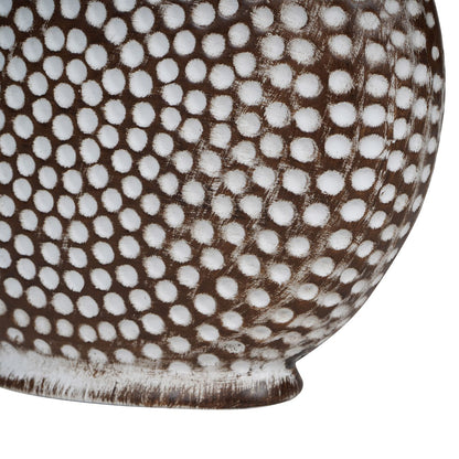 Chariot Round Ceramic Lamp Base 21cm with Ivory Oval Drum Shade