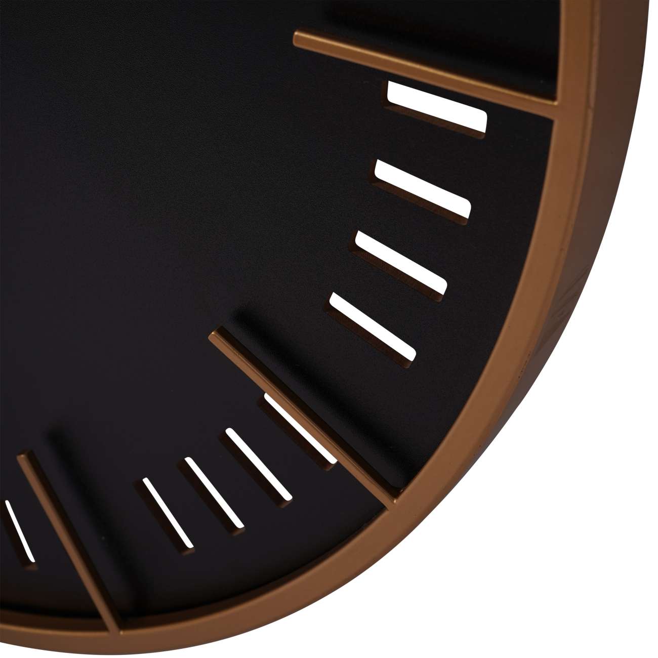 Perforated Black and Gold Indoor Wall Clock