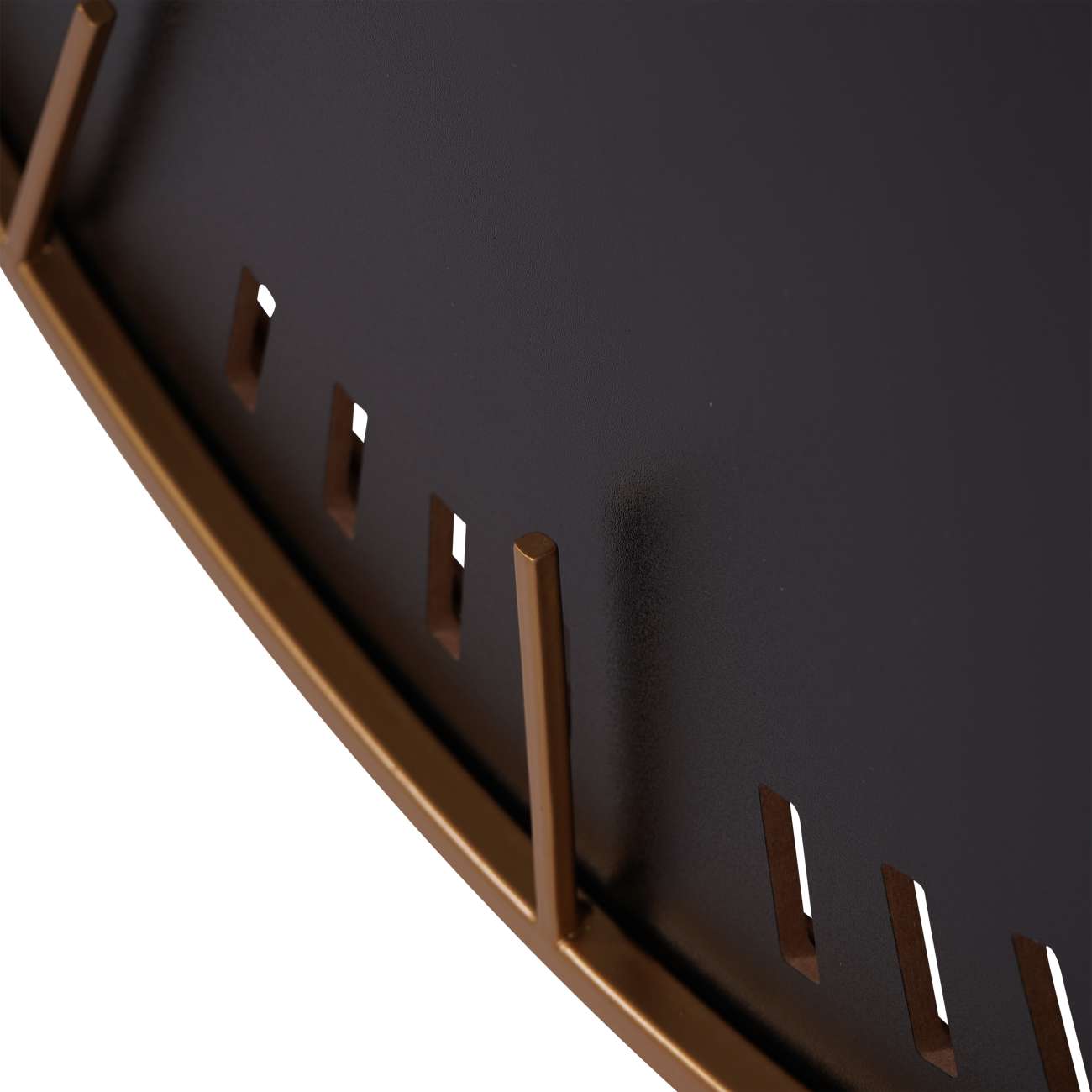 Perforated Black and Gold Indoor Wall Clock
