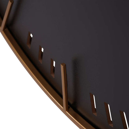 Perforated Black and Gold Indoor Wall Clock