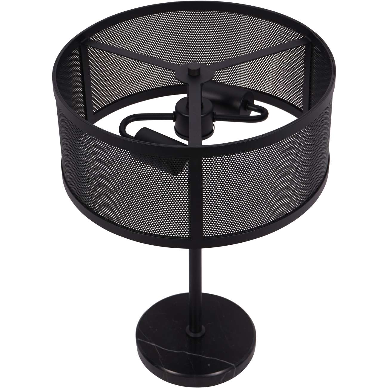 Storm Mesh Black Table Lamp with Shade