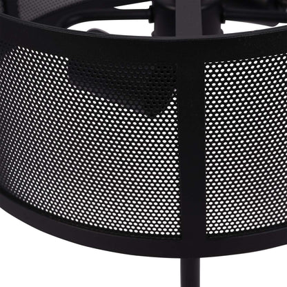 Storm Mesh Black Table Lamp with Shade