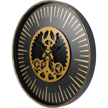 Palladium Wall Clock with Centre Moving Cogs 100cm