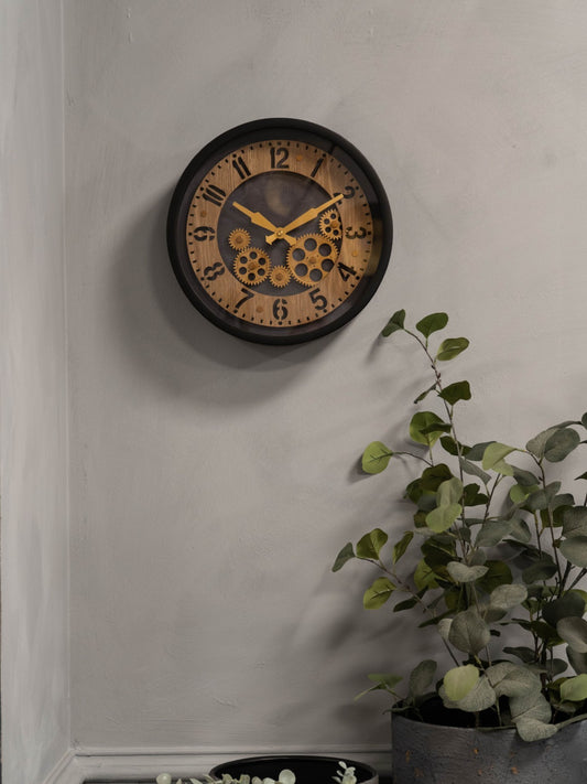 Palladium Mini Cogs Clock Black 32.8cm