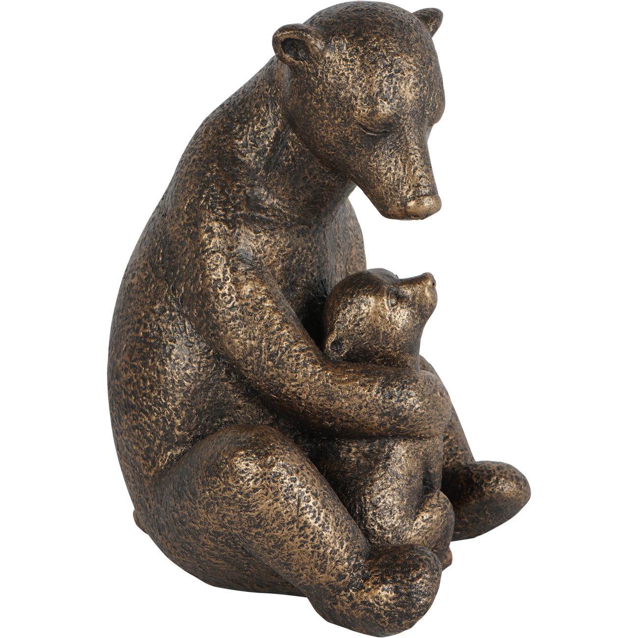 Bronze Bear with Cub Sculpture