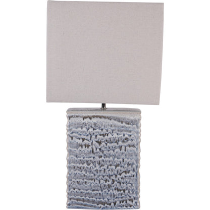 Sereno Rectangle Lamp in Blue Reactive Glaze