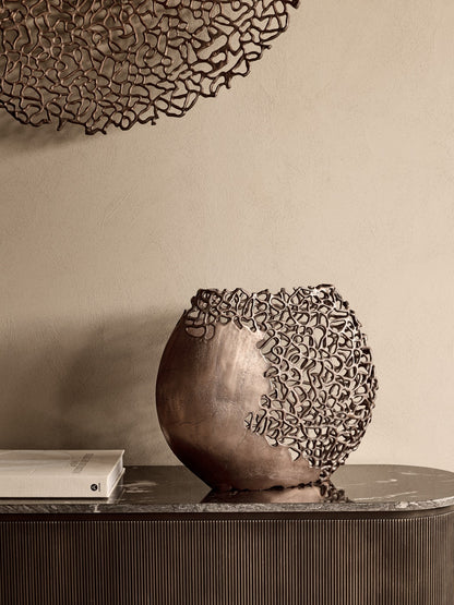 Apo Coral Raw Bronze Ellipse Vase